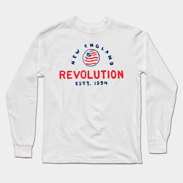 New England Revolutioooon 04 Long Sleeve T-Shirt by Very Simple Graph